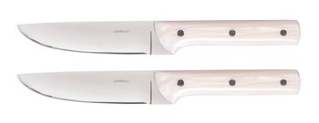 Set 2 coltelli da bistecca lama liscia effetto avorio Porterhouse Inox