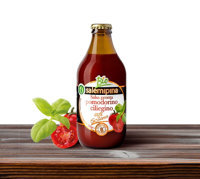 Salsa pronta di Pomodoro Ciliegino BIO 330g -12 pezzi - SalemiPina