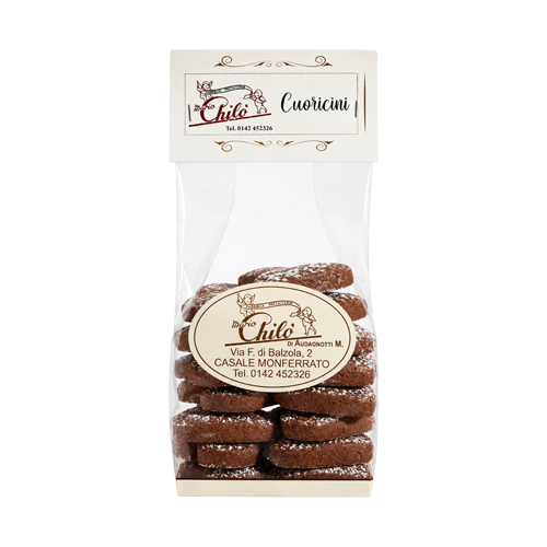 Cuoricini - Biscotti al cioccolato 200g - Pasticceria Chilò